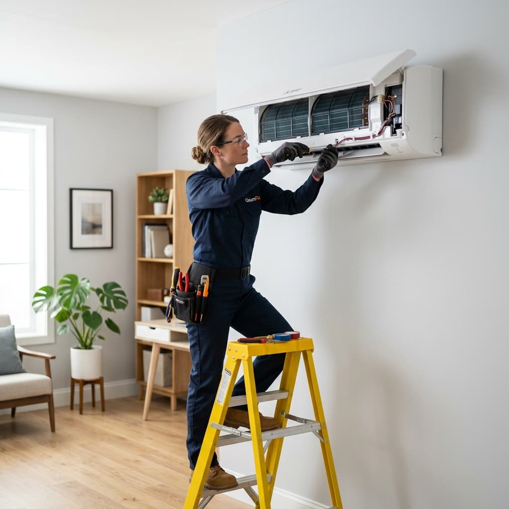 Technician working